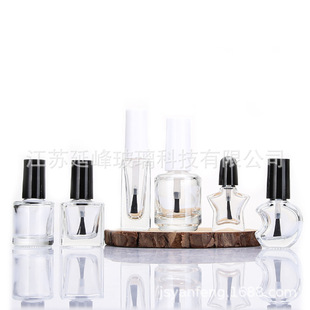 Transparent glass nail polish bottle nail polish bottle 5-10ml multi-specification nail polish bottle with brush cosmetics sub-bottling