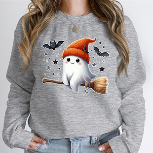 Witch Ghost Cute The Boo Graphic Pullover for Women Creative