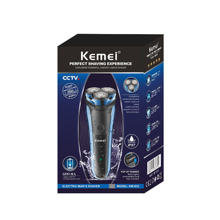 Kemei/Kemei Shaver Rotary Three-head Whole-body Washable Lithium Battery Surface Floating Electric Razor