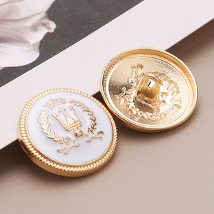 Manufacturer Wholesale High-end British Style Alloy Buttons Retro Versatile Round Windbreaker Outwear Hand-stitched Buttons in Stock
