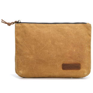 2022 New Arrival All-Match Vintage Batik Canvas Men's Clutch Bag Lightweight Storage Certificate Soft Bread Four-Color Optional
