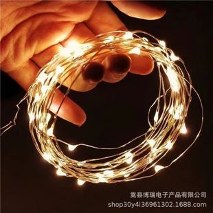 LED copper wire light strip gift box cake bouquet decoration led string adjustable flashing wreath small colored lights wholesale