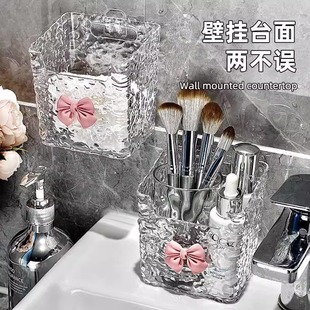 Water ripple waste face towel storage box wall-mounted washstand secondary face towel multifunctional bathroom storage rack