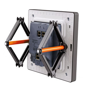 Haotian 86/118 switch socket cassette repairer bottom box wire box junction box quick installation fixing sharp