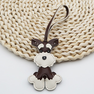 in stock Dachshund Pendant Cute DIY Lanyard Leather Puppy Bag Pendant High-end Car Pendant for Couple