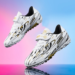 Children's Low-top Velcro Football Shoes Men's Long Nails Broken Nails Middle and Large Children's and Primary School Students Lawn Competition Training sneaker