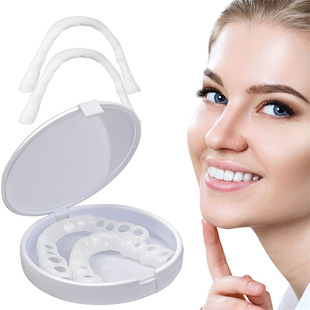 QLzhanfu temporary false teeth braces simulation false teeth new silicone teeth not fake white simulation braces