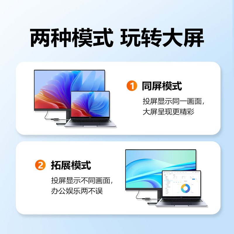 USB-HDMI konvertori noutbukdan TV ga proektsiya uchun