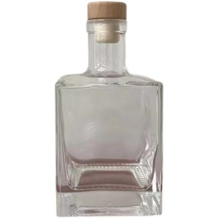 Foreign Wine Bottle Whiskey Wine Bottle Empty Bottle 0.50kg Glass Wine Bottle 750ml Wine Bottle Square Bottle Fruit Wine Bottle