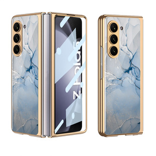 Трансграничный подходит для Samsung ZFold5 Складной чехол для телефона Новый чехол Пленка Один Модный креативный защитный чехол для мужчин и женщин
