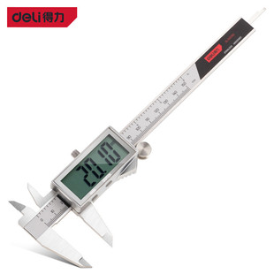 Deli Tools Professional Grade High Precision Large Screen Professional Grade Electronic Digital Display Vernier Caliper Metric Inch Stainless Steel