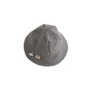 Baby Hat Spring and Autumn Thin Korean Style Simple Small Plaid Fisherman Hat Sunscreen Newborn Basin Hat Summer