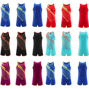 Men's and women's marathon running vest student sprint test clothes quick-drying sports student training clothes track suit suit