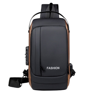 Chest Bag Men's Chest Bag Outdoor Riding Crossbody Backpack Oxford Cloth Trendy Cool Fashion All-match Commuter Waist Bag