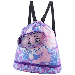 Swimming Bag Kidsren's Dry and Wet Separation Portable Waterproof Storage Bag Boys and Girls Portable Cute Beach Backpack