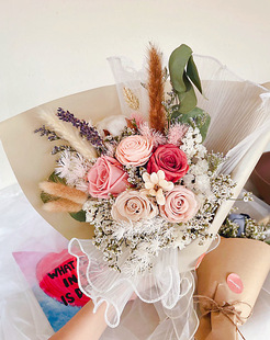 Duocui Gift Home Male Plant Crafts Grass and Wood Artificial Flowers Rose Flowers Expanding Fragrance and Beautifying Home
