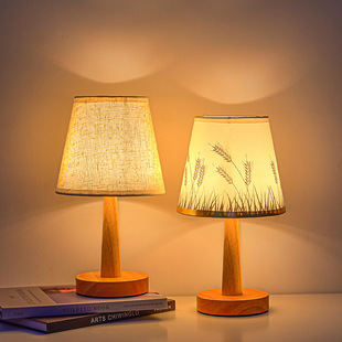 Nordic Log Table Lamp Decoration Creative Bedroom Dormitory Bedside Lamp Remote Control LED Nightlight Sleep Atmosphere Lamp