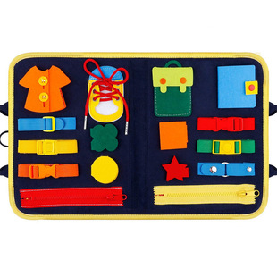 Cross-border Amazon children's dressing board Montessori early education toys felt learning board children's busy board diy accessories