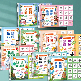 Quiet Book Early Childhood Enlightenment Teaching Aware Traditional Chinese Character Literacy Card Paste Book Reading Picture Book Learning Quantifier Character Recognition Picture Album