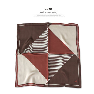 Autumn and Winter Art Silk Scarf Silkworm Silk Mesh Red Same Decorative Small Square Scarf Pumpkin Valley Mulberry Silk Scarf