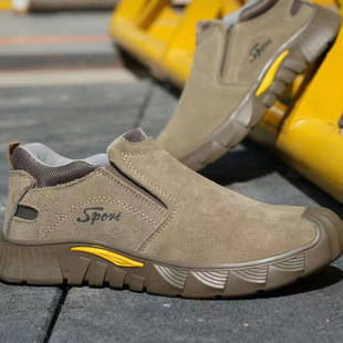 Welder's Lightweight Anti-scald Electric Welding Safety Shoes Men's Safety Protective Shoes Anti-smashing Anti-piercing Wear Wear-resistant Work Shoes for Construction Site
