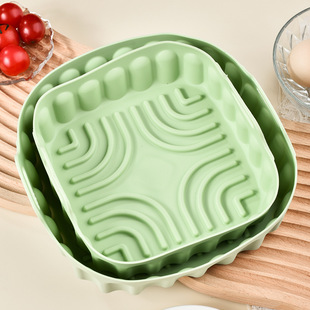 Silicone Baking Pan Air Fryer Tray Household High Temperature Resistant Baking Square Baking Pan Mat Cross-border Exclusive