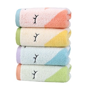 Gold Cotton Untwisted Cartoon Face Washing Towel Soft Absorbent Cute Bear Cartoon 01KA0229A