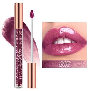 LANGMANNI new arrival hyaluronic acid lip glaze flash lip gloss eight-color moisturizing nourishing liquid