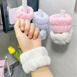 Wash Wrist Strap Splash-proof Cuff Wash Water-proof Sleeve Absorbent Hand Towel Wrist Plush Bracelet Hair Belt
