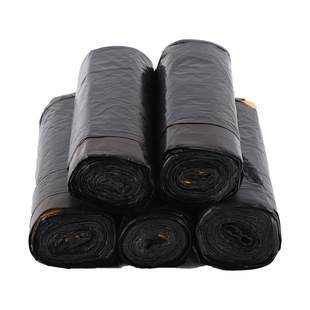 Factory direct postage thickened handle self-closing black drawstring garbage bag large for home kitchen and office