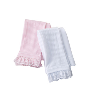 2023 Girls' Summer Thin Leggings Outer Wear Anti-Pilling Velvet Children's Rabbit Love Lace Ankle-length Pants