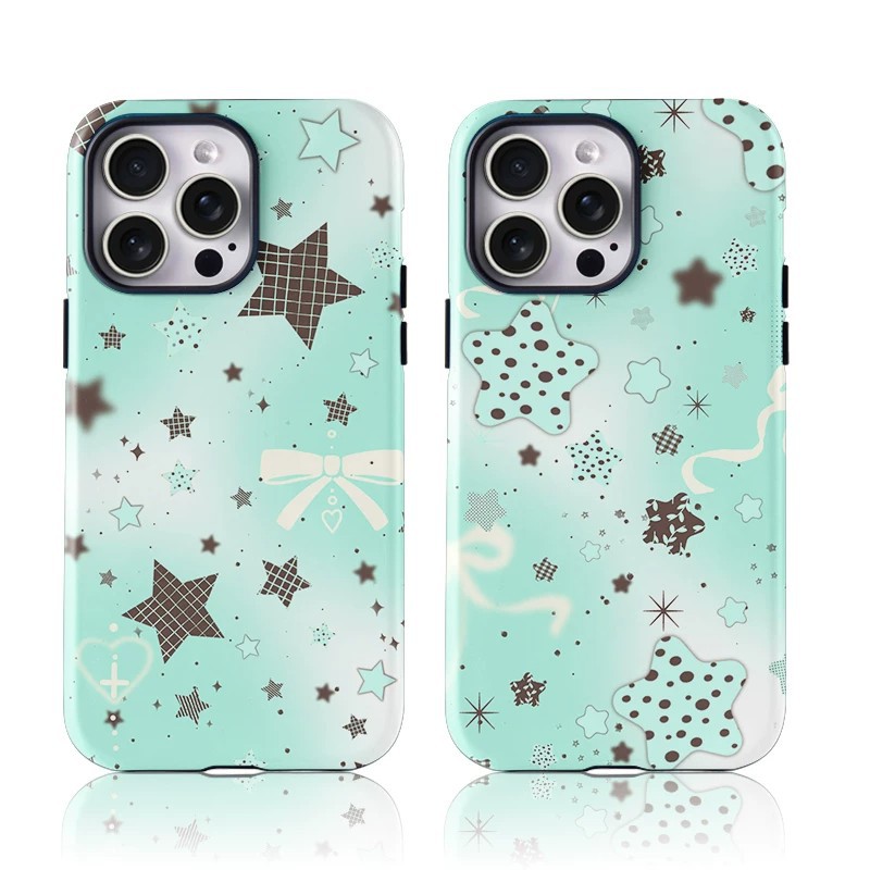 Suitable for Apple iPhone 17 Pro Max phone case with lanyard, unique design for Xiaomi 15, and a luxurious checkered star pattern.