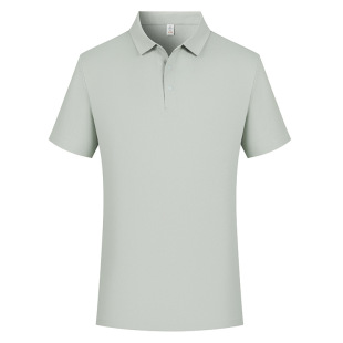 High-end four-button seamless cool feeling 7A antibacterial lapel t-shirt custom cultural shirt polo shirt overalls group clothing