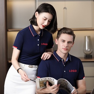New Polo Shirt Factory clothing custom-made short-sleeved 40 silk cotton enterprise business overalls embroidered LOGO