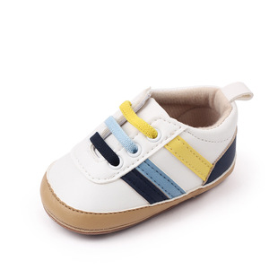 Spring 0-1 year old baby three-color bar sneaker casual rubber bottom non-slip baby toddler shoes BZ2273