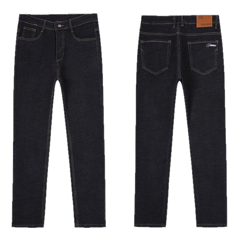 2026 New Men's Jeans Summer Thin Stretch Breathable Straight Pants Business Men's Washed Denim Trousers