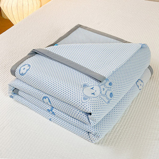 Knitted Cotton Waffle Summer Quilt Air Conditioning Summer Cool Quilt Wrap Edge Thin Quilt Student Dormitory Single Quilt Activity Gift Quilt