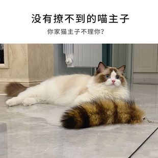 Cat Cat Cat Toy Cat Stick Toy Big Tail Sound Toy Three Section Retractable Cat Supplies Factory Outlet