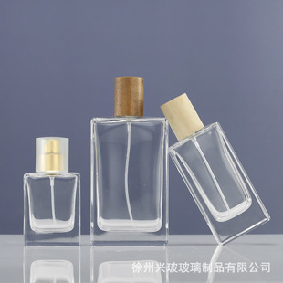 Фабрика оптовой 30ml50ml100ml портативный штык плоский стеклянный прозрачный флакон духов косметические бутылки