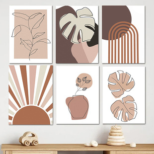 AliExpress Plant Vase Flower Modern Sofa Background Wall Decorative Painting Living Room Bedroom Dining Room Hanging Painting Core