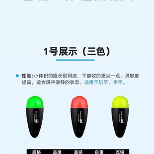 Two-color Apollo float electronic wave ticket rock fishing sea fishing electronic Abo luminous Apollo float rock fishing float