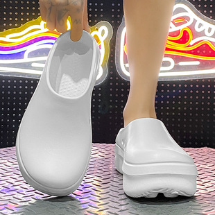 Chef Shoes Thick-soled EVA Cross-border Baotou Anti-slip Wear-resistant Sports Sandals and Slippers Foot Height-increasing Men's and Women's Nurses' Shoes