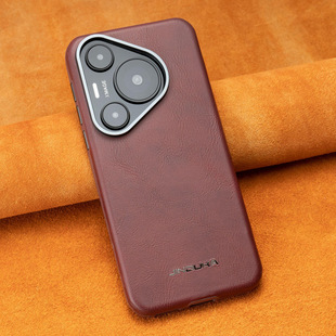Применяет чехол для мобильного телефона Huawei Pura70pro новый магнитный всасывающий p70ultra все включено против падения бизнес роскошный кожаный чехол