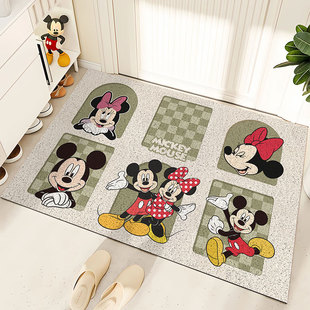 Cartoon Silk Ring Floor Mat Dirt Resistant Door Easy-to-take-care Foot Mat Household Cuttable Door Anti-slip Mat