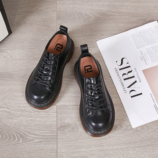 Женская обувь Мэри Джейн из натуральной кожи JK Uniform Shoes Студенческая обувь на низком каблуке на плоской подошве с закрытым ртом Односпальная обувь Женская Маленькая кожаная обувь в студенческом стиле для женщин