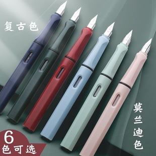 Cross-Border Spot Student Positive Pen 0.38 Writing Nib Morandi Color Ink Bag Pen Copybook Calligraphy Hard Pen