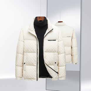 2024 Winter Fashion Brand Fashionable Lightweight Down Jacket Handsome Casual Commuter Collar Loose Warm Jacket for Men