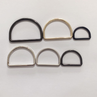 In stock wholesale zinc alloy round Line d-shaped buckle luggage hardware buckle d-shaped semicircle buckle waist decorative adjustable buckle