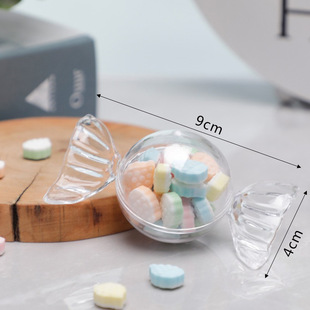 Cute Candy-shaped Mini Plastic Packaging Box Children's Rubber Tendon Small Jewelry Storage Box Transparent Candy Box Hand Gift