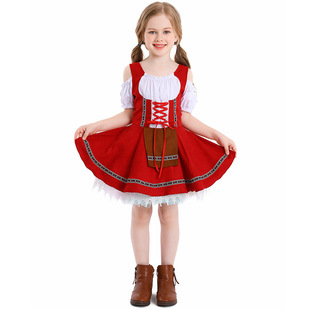 Halloween Costume Foreign Trade Source Amazon Germany Children's Beer Festival Performance Costume Multicolor Skirt